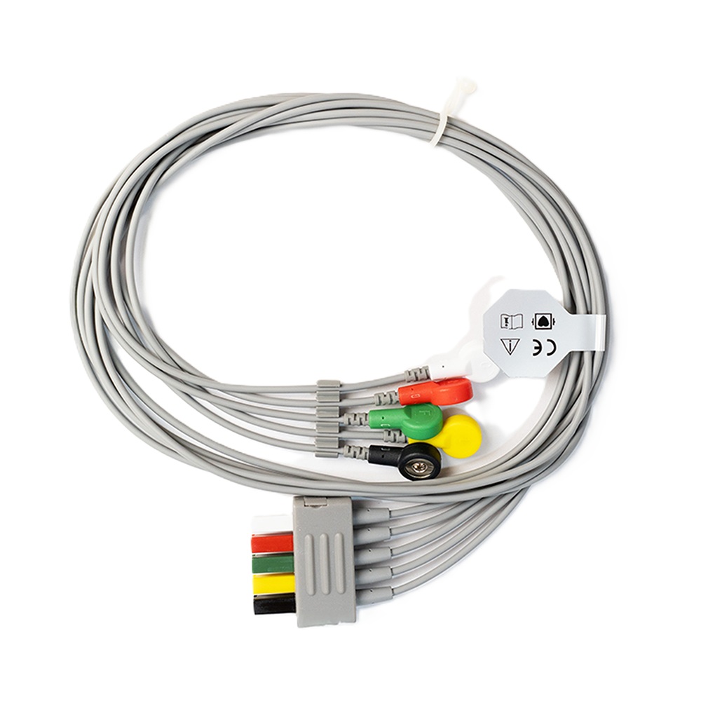 CABLE ECG, 5 HILOS, DEFIB, AHA/IEC, 3.4M, REUSABLE, SERIE IM