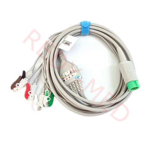 [2-004-00134] CABLE ECG, 3 HILOS, DEFIB, AHA/IEC, 3.4M, REUSABLE, SERIE IM